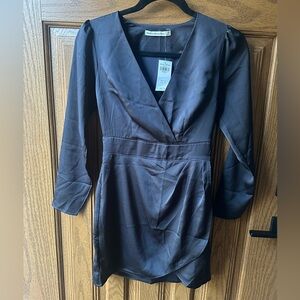 XXSP silky Abercrombie and Fitch tulip dress black with tags